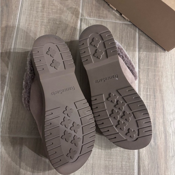 Franco Sarto Gray Fur-Trimmed Slippers - Picture 4 of 4